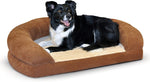 Orthopedic Dog Couch Bed - K&H Pet Products Ortho Bolster Sleeper Pet Bed K&H Pet Products Medium - 30″ x 25″ x 9″ Brown Velvet 