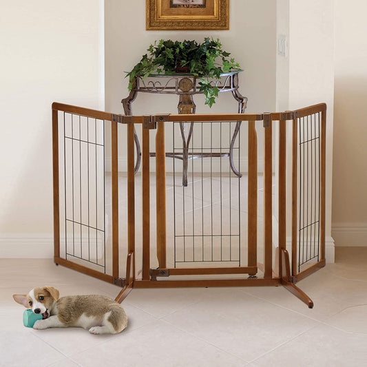 Freestanding Pet Gate with Door - Premium Plus - Richell Richell 