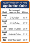 Aquarium Air Pump - 11-20 Gallon - Aqueon QuietFlow Air Pump 20 Aqueon 