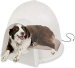 Igloo Heated Pet Bed - Lectro-Soft Igloo Style Bed - K&H Pet Products K&H Pet Products Large - 60W/Large/17.5" x 30" Beige 