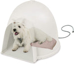 Igloo Heated Pet Bed - Lectro-Soft Igloo Style Bed - K&H Pet Products K&H Pet Products Small - 20W/Small/11.5" x 18" Beige 