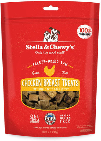 Chicken Breast Dog Treats - Stella & Chewy's Freeze-Dried Raw Chicken Breast Treats, 2.75 oz Bag Dog Food Stella & Chewy's 