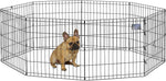 Foldable Metal Exercise Pet Playpen - 8 Panels - Midwest Homes for Pets Midwest Small - 24" Height Black 