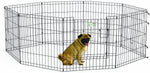 Life Stages Pet Exercise Pen with Door - 8 Panels Midwest 24" Height Black 