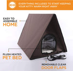 Waterproof Heated Outdoor Multi Kitty Cat House - Room for Up to 4 Cats - Multiple Kitty A-Frame - 35" x 20.5" x 20" - K&H Pet Products K&H Pet Products 