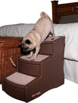 3 Step Pet Stairs - 150lb Capacity - Pet Gear Easy Step III Pet Stairs Dog Steps Pet Gear Chocolate 