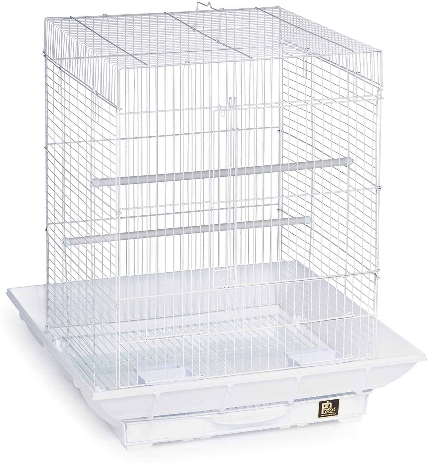 Small Bird Flight Cage - 18" L x 18" W x 24" H - Prevue Hendryx Clean Life Bird Cages Prevue Hendryx White 