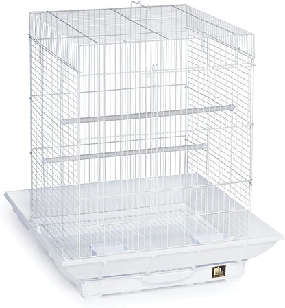 Small Bird Flight Cage - 18" L x 18" W x 24" H - Prevue Hendryx Clean Life Bird Cages Prevue Hendryx White 