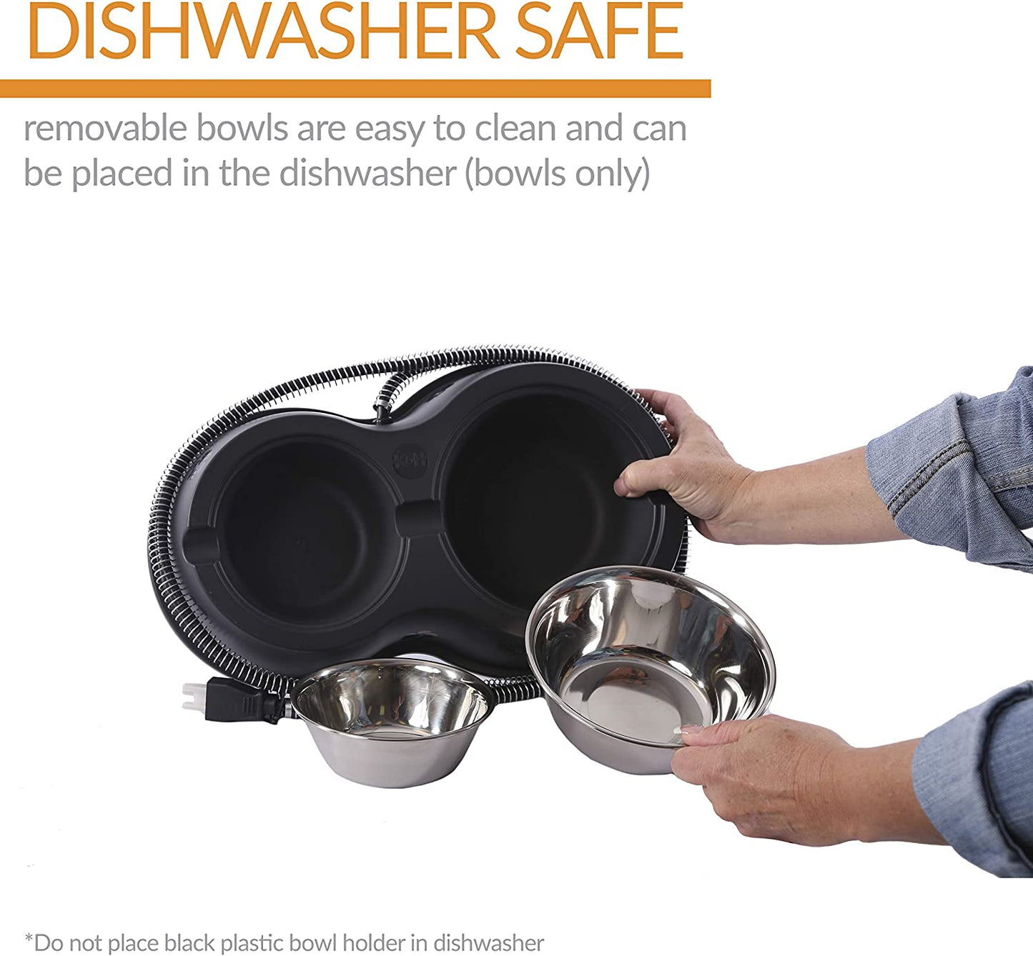 Heated Outdoor Cat Bowls - Thermo-Kitty Café - Keeps Food and Water from Freezing K&H Pet Products 