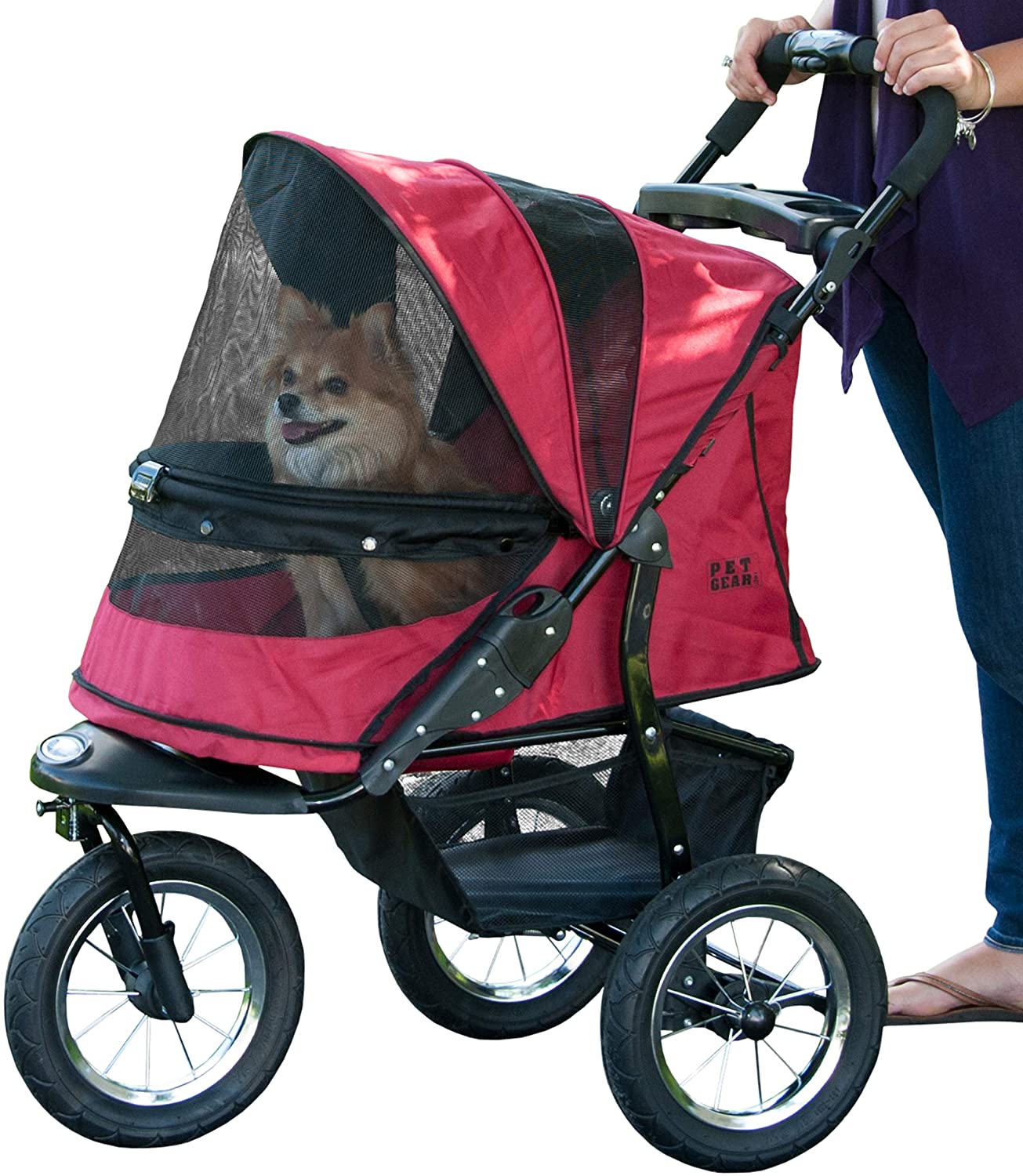 Jogger Pet Stroller - Pet Gear Jogger No-Zip Pet Stroller Pet Strollers Pet Gear 