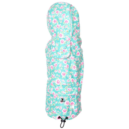 Floral Dog Rain Jacket - The Worthy Dog London Raincoat Dog Rain Jackets TheWorthyDog 