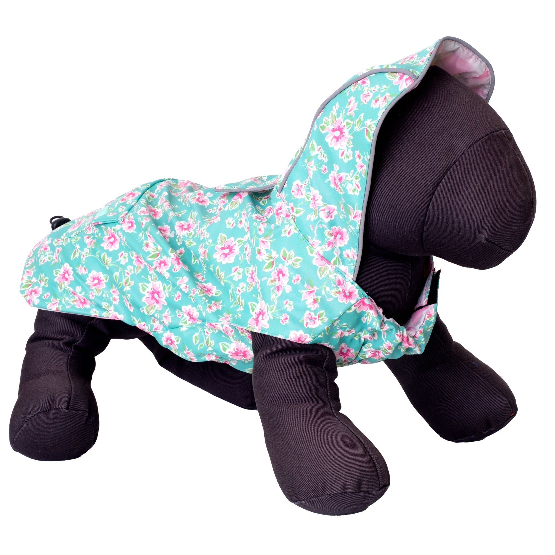 Floral Dog Rain Jacket - The Worthy Dog London Raincoat Dog Rain Jackets TheWorthyDog 
