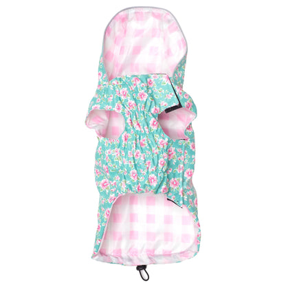 Floral Dog Rain Jacket - The Worthy Dog London Raincoat Dog Rain Jackets TheWorthyDog 
