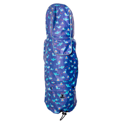 Shark Dog Rain Jacket - The Worthy Dog London Raincoat Dog Rain Jackets TheWorthyDog 