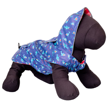 Shark Dog Rain Jacket - The Worthy Dog London Raincoat Dog Rain Jackets TheWorthyDog 