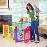 Freestanding 6 Panel Playpen for Pets and Toddlers - North States Superyard Colorplay Ultimate North States 