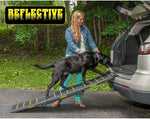Tri Fold Dog Ramp - Supports up to 200lbs, 71 in. Long - Pet Gear Travel Lite Tri-Fold Reflective Pet Ramp Dog Ramps Pet Gear 
