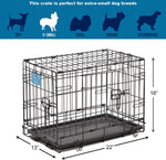 Double Door Folding Metal Dog Crate - Life Stages - Divider Panel, Floor Protecting Feet, Leak-Proof Dog Tray Midwest 