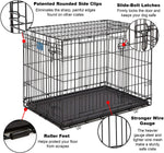Double Door Folding Metal Dog Crate - Life Stages - Divider Panel, Floor Protecting Feet, Leak-Proof Dog Tray Midwest 