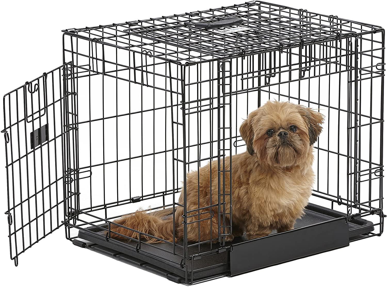 Folding Dog Crate - Ovation Double Door Crate with Up and Away Door Midwest Small - 25.50" x 17.50" x 19.50" 