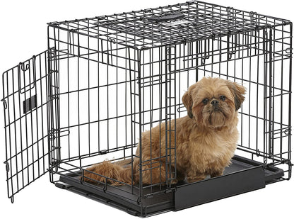 Folding Dog Crate - Ovation Double Door Crate with Up and Away Door Midwest Small - 25.50" x 17.50" x 19.50" 
