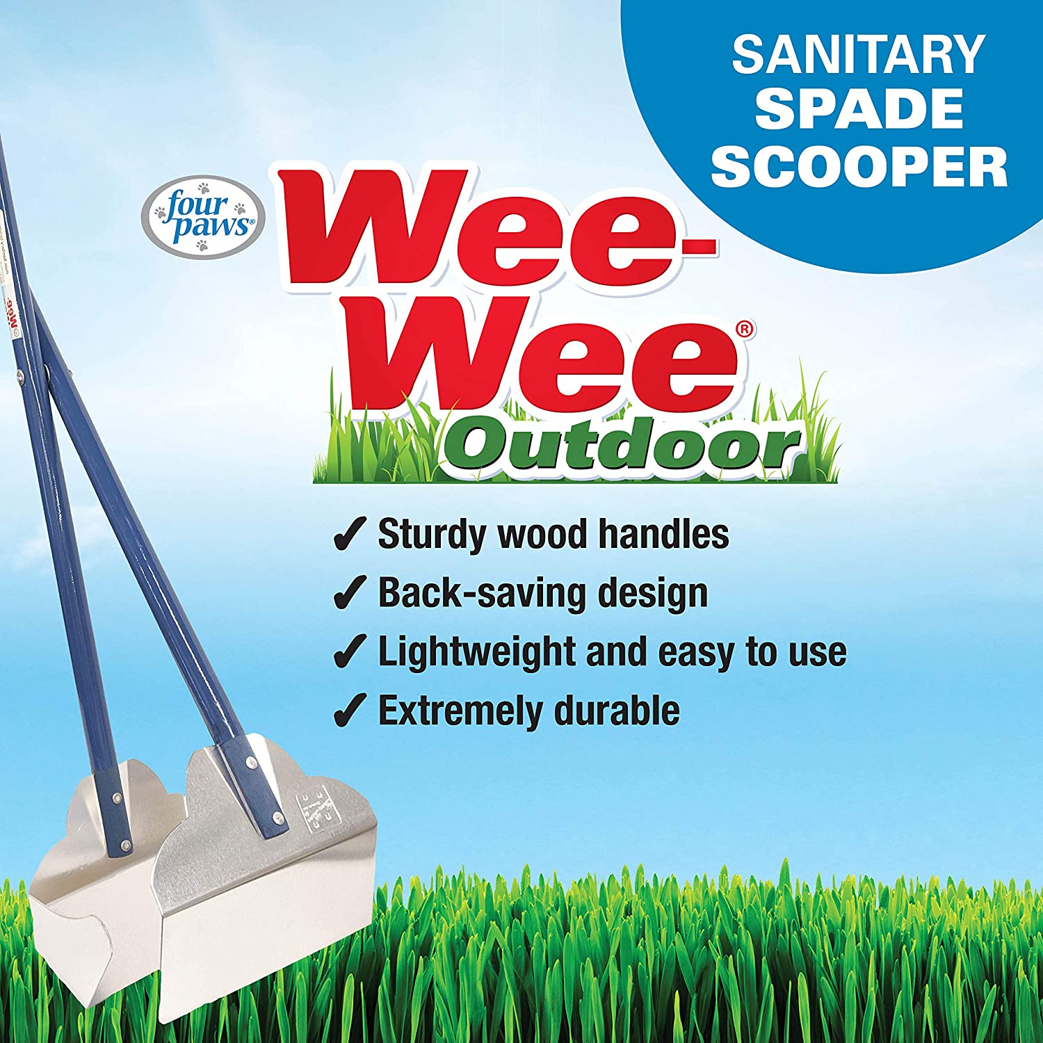 32" Dog Pooper Scooper - Four Paws Sanitary Pooper Scooper Plain Scoop Four Paws 