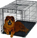 Folding Dog Crate - Ovation Single Door Crate with Up and Away Door Midwest Intermediate - 37.25" x 23" x 25" 