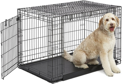 Folding Dog Crate - Ovation Double Door Crate with Up and Away Door Midwest X-Large - 49.00" x 31" x 32.25" 