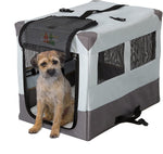 Portable Folding Soft Dog Travel Crate kennel - Midwest Home for Pets Canine Camper Sportable Crate Midwest Small - 24" x 17.5" x 20.25" 