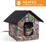Outdoor Camo Heated Cat House - Realtree Thermo Outdoor Kitty House - 18" x 22" x 17" - K&H Pet Products K&H Pet Products 