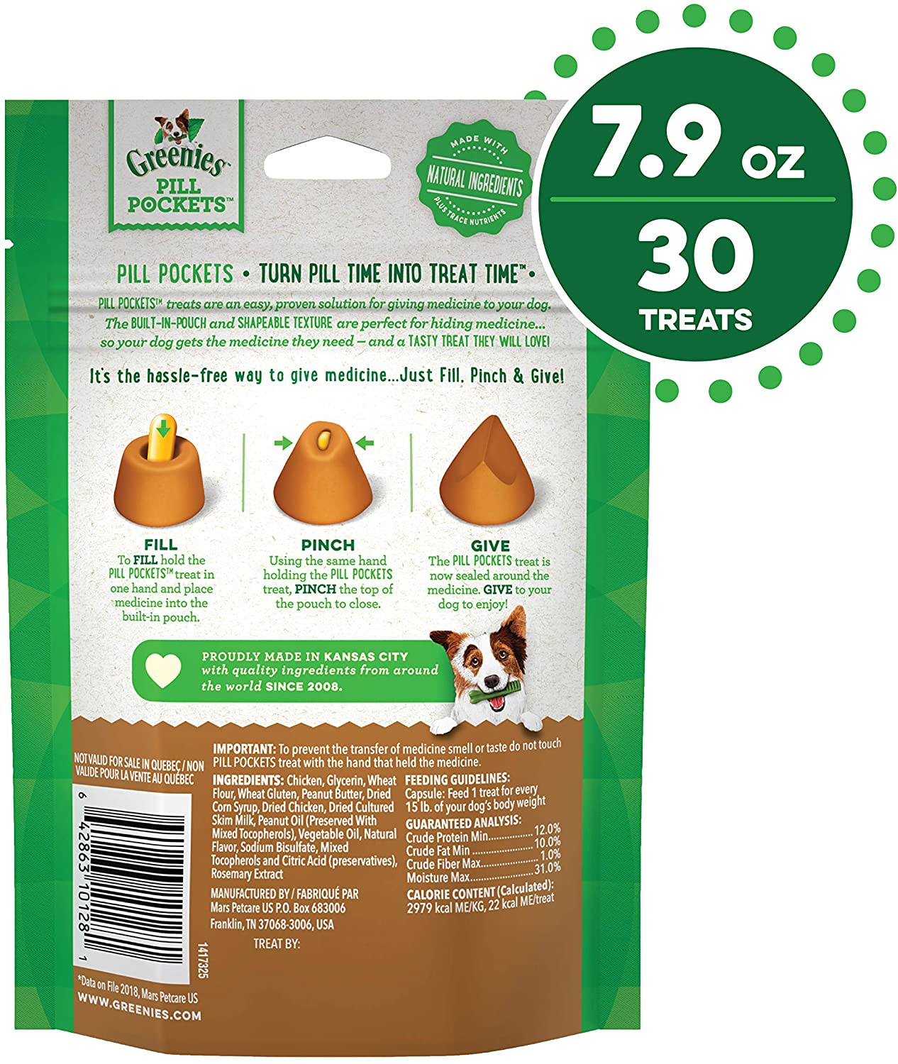 Pill Pocket Dog Treats - Greenies Pill Pockets Treats for Dogs Greenies 