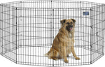 Foldable Metal Exercise Pet Playpen - 8 Panels - Midwest Homes for Pets Midwest Large - 36" Height Black 