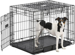 Folding Dog Crate - Ovation Double Door Crate with Up and Away Door Midwest Medium - 31.25" x 19.25" x 21.50" 
