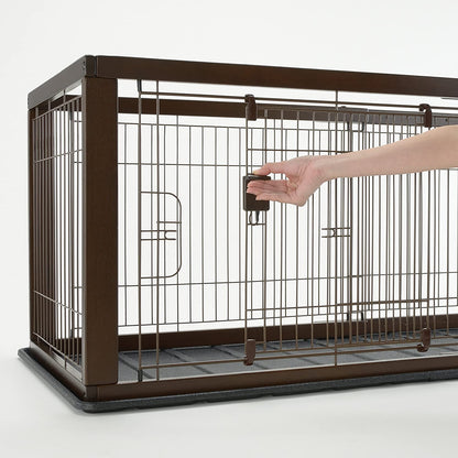Expandable Pet Crate with Floor Tray - Richell Richell 
