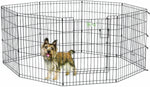Life Stages Pet Exercise Pen with Door - 8 Panels Midwest 30" Height Black 