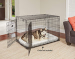 Fleece Dog Crate Bed with Comfortable Bolster - Midwest Homes for Pets Quiet Time Crate Pad Midwest 