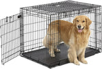 Folding Dog Crate - Ovation Double Door Crate with Up and Away Door Midwest Large - 43.75" x 28.25" x 30.50" 