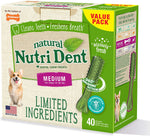 Nutri Dent Limited Ingredient Dental Chews Fresh Breath - Medium - 40 count Nylabone 