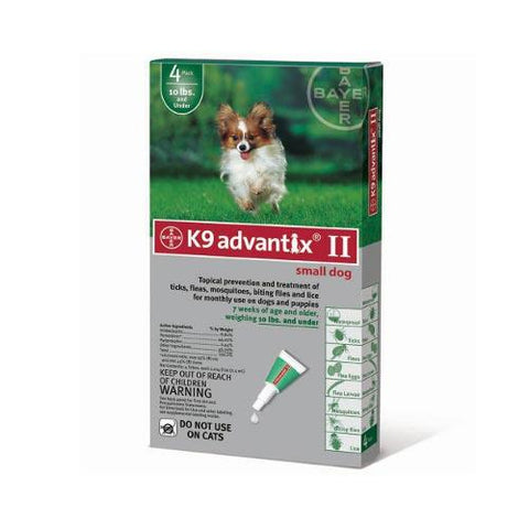 Flea and Tick Control for Dogs Under 10 lbs 4 Month Supply Advantix 