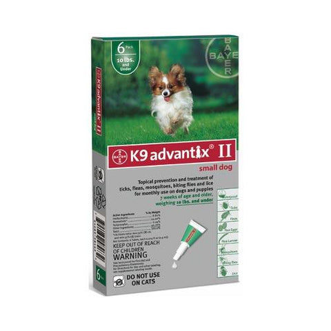 Flea and Tick Control for Dogs Under 10 lbs 6 Month Supply Advantix 