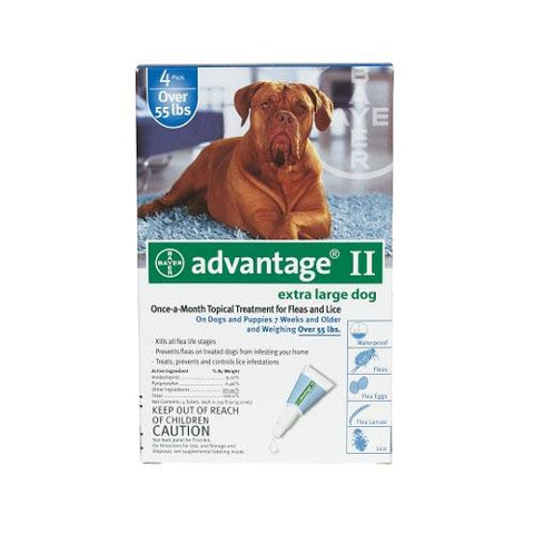 Flea Control for Dogs And Puppies Over 55 lbs 4 Month Supply Advantage 