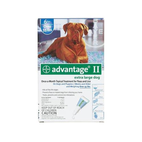 Flea Control for Dogs And Puppies Over 55 lbs 6 Month Supply Advantage 