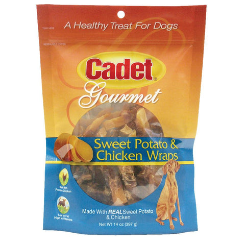 Premium Gourmet Chicken and Sweet Potato Wraps Treats 14 ounces Cadet 