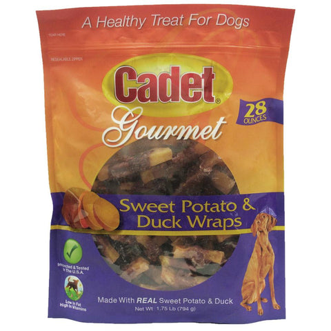 Premium Gourmet Duck and Sweet Potato Wraps Treats 28 ounces Cadet 