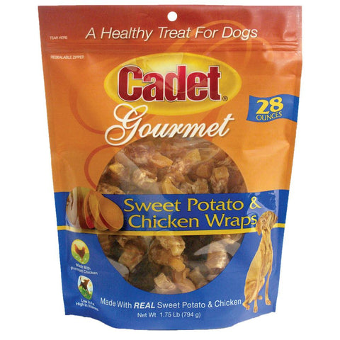 Premium Gourmet Chicken and Sweet Potato Wraps Treats 28 ounces Cadet 