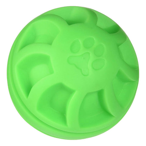 Soft Flex Swirel Ball Dog Toy Hueter Toledo Small - 4" x 4" x 4" Green 