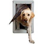All Weather Pet Door - Ideal Pet Products Ruff-Weather Telescoping Pet Door Ideal Pet Products Extra Large - 9.75" x 17" Flap Size Grey 
