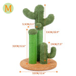Cactus Cat Tower - Cute Cactus Cat Tree Scratching Post InfiniteWags AMT0066BN 