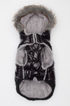 Black Winter Dog Jacket with Hood - Hip Doggie Elite Reflective Coat - Black Hip Doggie 