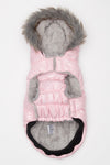 Pink Winter Dog Jacket with Hood - Hip Doggie Elite Reflective Coat - Ice Pink Hip Doggie 